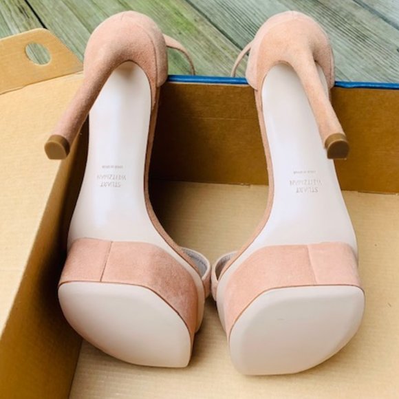 **HP** NWOB Stuart Weitzman nude Backupplat sandal size 9 - Picture 10 of 14